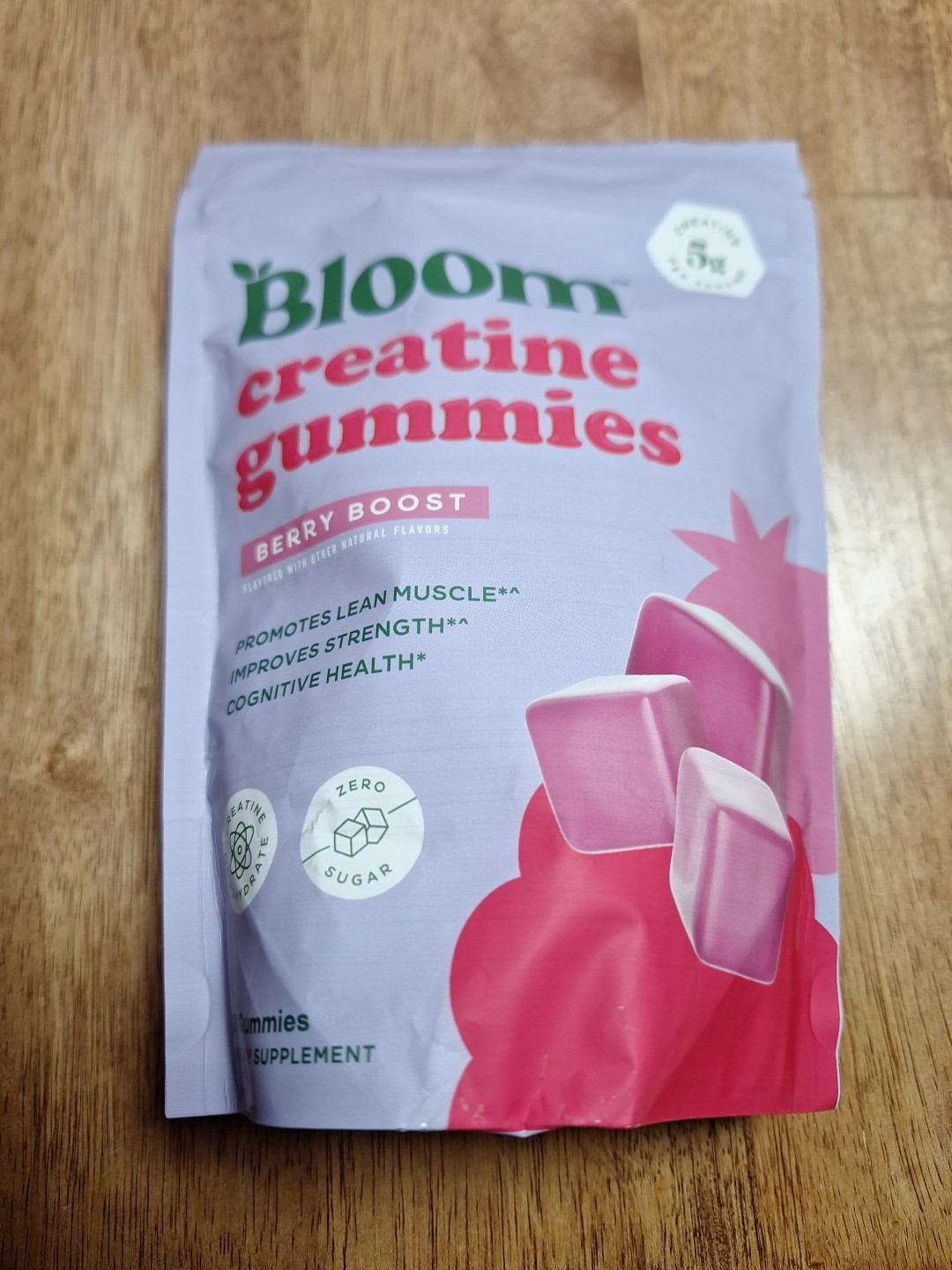 Bloom Creatine Monohydrate Gummies, 5g Per Serving, Sugar Free Creatine 01/27