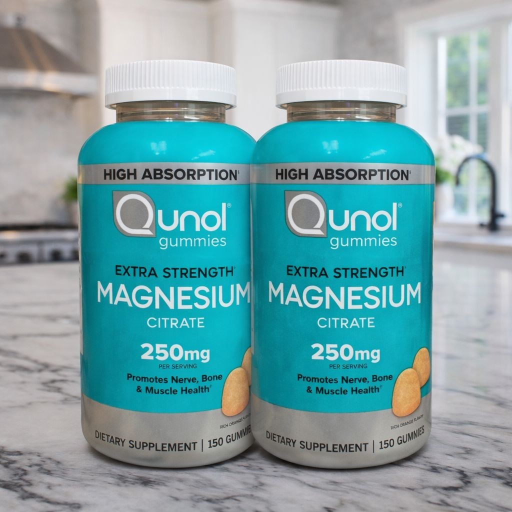 Qunol Magnesium Citrate Gummies, Extra Strength 250mg, 2 PACK 150ct EACH 12/2026