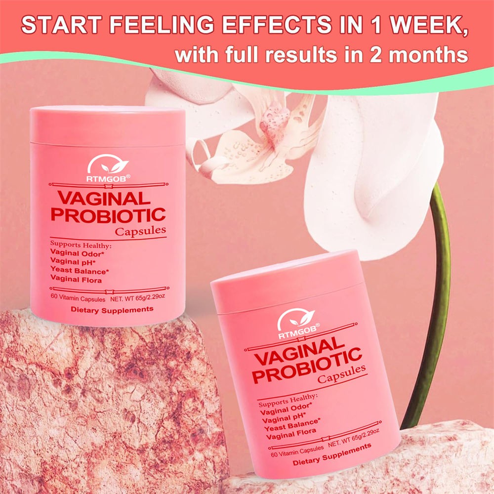2PCS Probiotics Vaginal Probiotics 60 COUNT Women pH Balance with Prebiotics