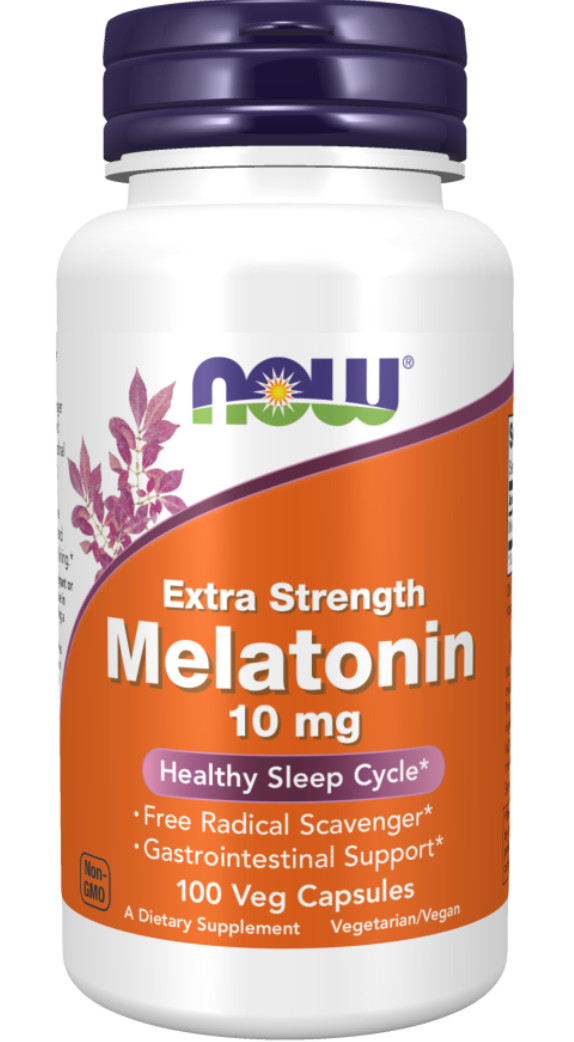 NOW Foods Melatonin, 10 mg, 100 Veg Caps