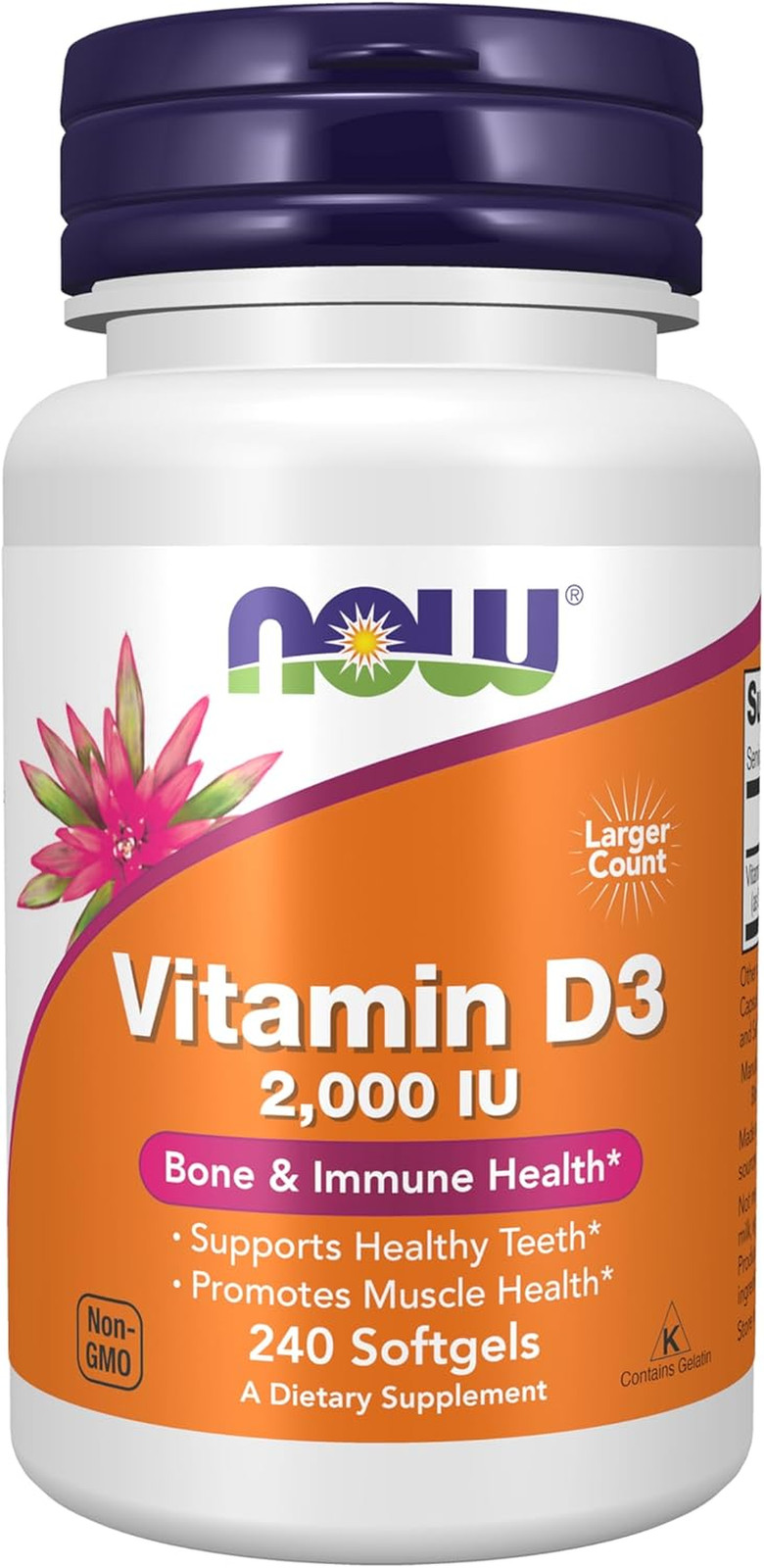 Supplements, Vitamin D-3 2,000 IU, High Potency, Structural Support*, 240 Softge