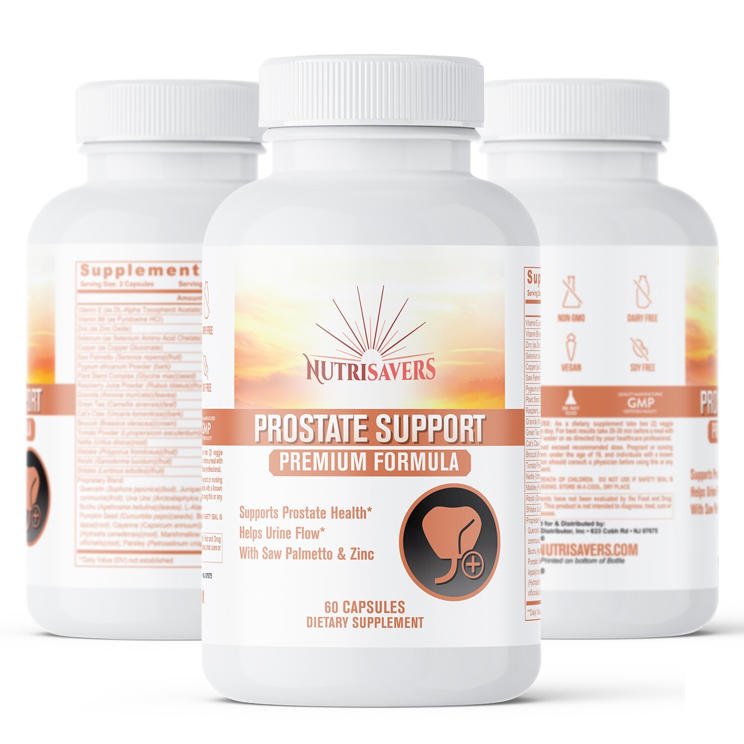 Prostate Premium Formula Supplement 60 Caps 3 Pack Saw Palmetto Urinary Health