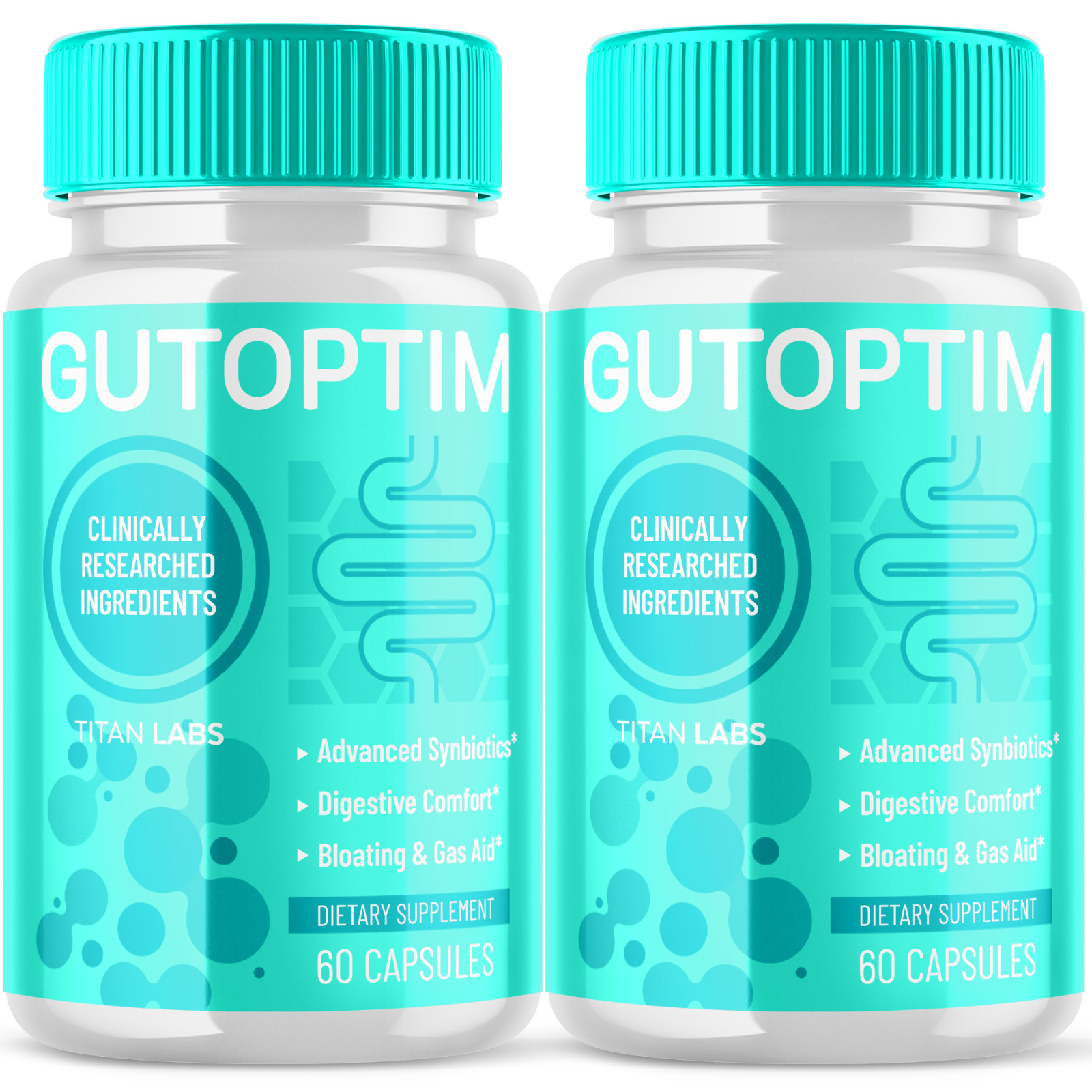 (2 Pack) Gutoptim Probiotic Gut Health Formula Enhance Digestion (120 Capsules)