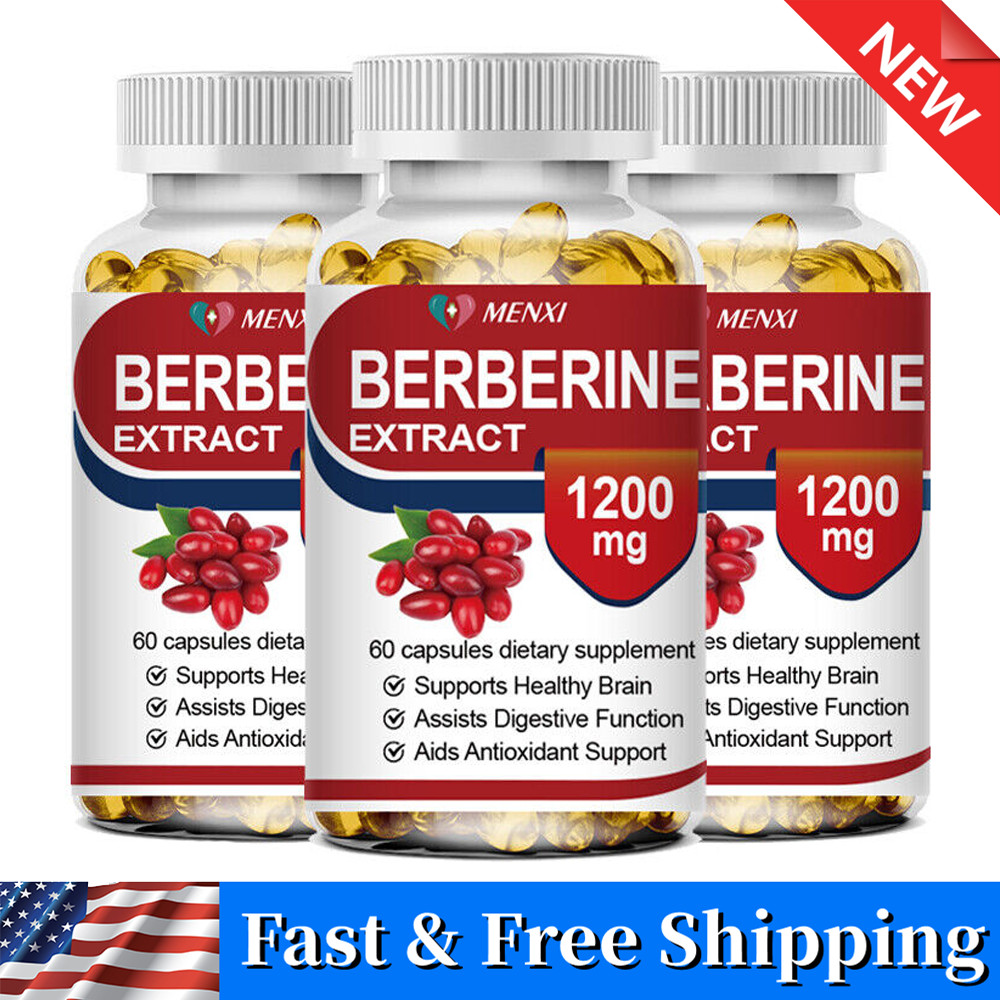 Berberine 1200mg – Blood Sugar Control, Cholesterol Support, Heart Health -180ct