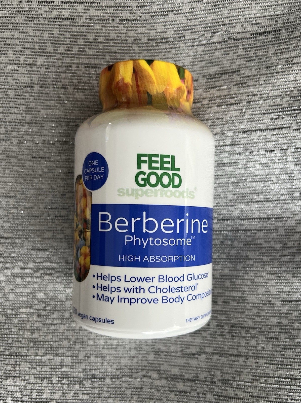 Feel Good Superfoods Berberine Phytosome 550mg 120 Count Exp: 11/2028 Vegan Caps
