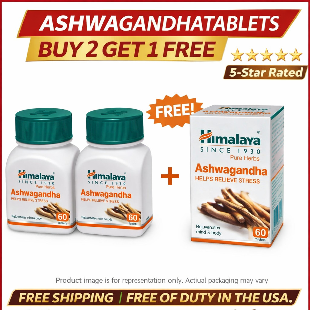 Ashwagandha Herbal Tablets Buy 2 Get 1 Free | Stress & Wellness | Exp nov 2027