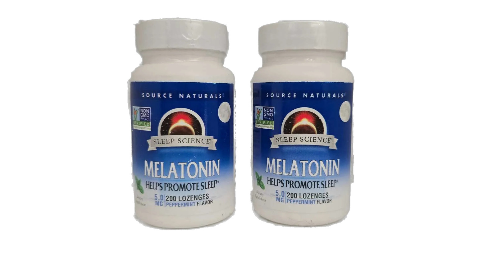 2 Pack Source Naturals Sleep Science Melatonin 5 mg 200 Lozenges Each Exp 06/27