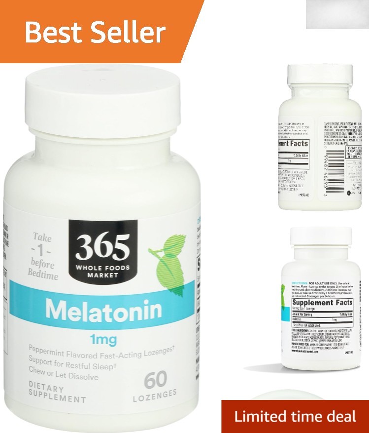 60 Count Melatonin Lozenges 1mg with Refreshing Peppermint –  Friendly