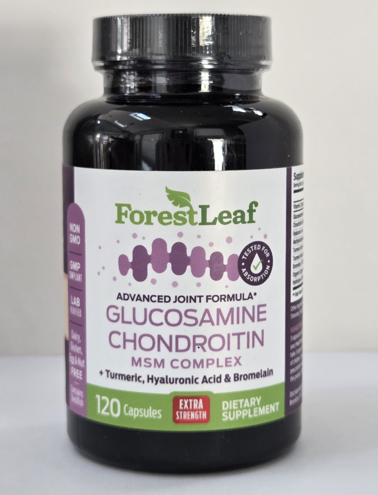 Forest Leaf Glucosamine Chondroitin MSM Complex Joint Supplement  1200Mg 120 Cap