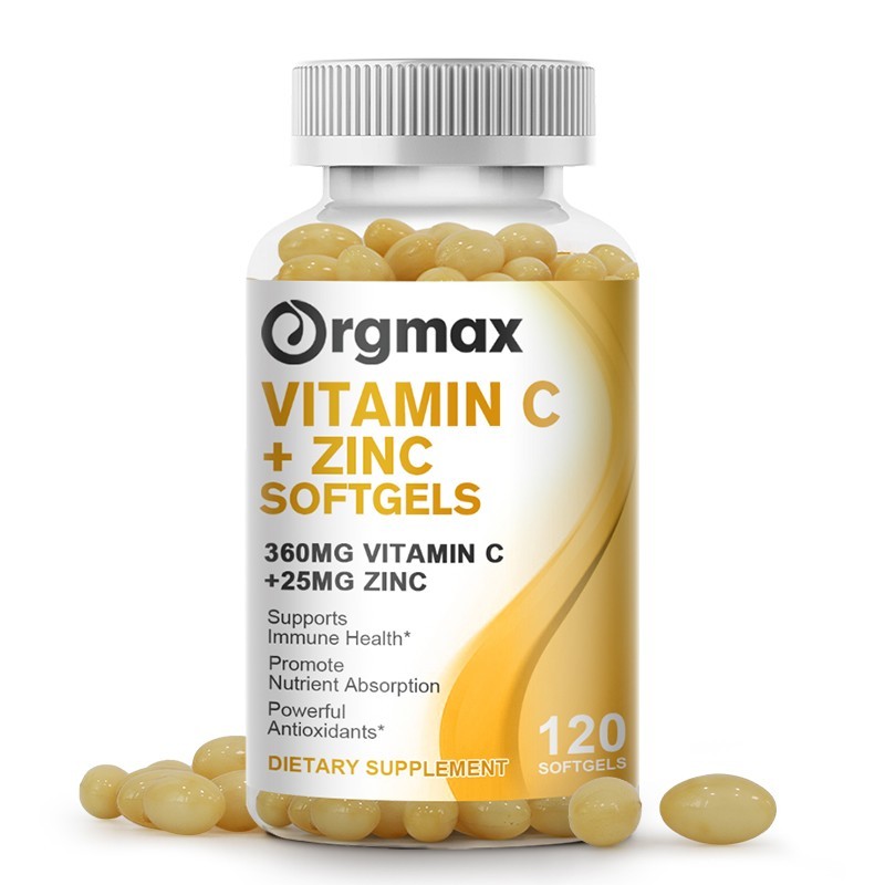 Vitamin C with Zinc Softgels – Antioxidant Health, Immune Support,Skin Health