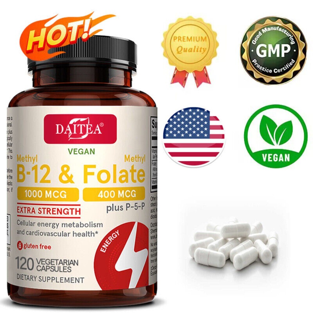 Premium Methyl Folate Supplement-Vitamin B12 & B6 Methyl Folate