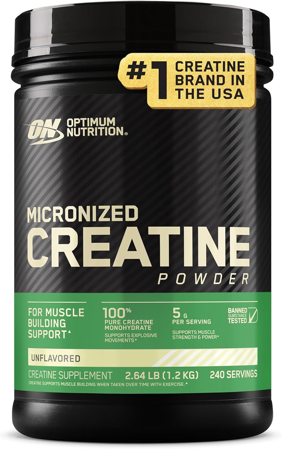 Micronized Creatine Monohydrate Powder, Unflavored, 240 Servings, 1200 Grams (Pa