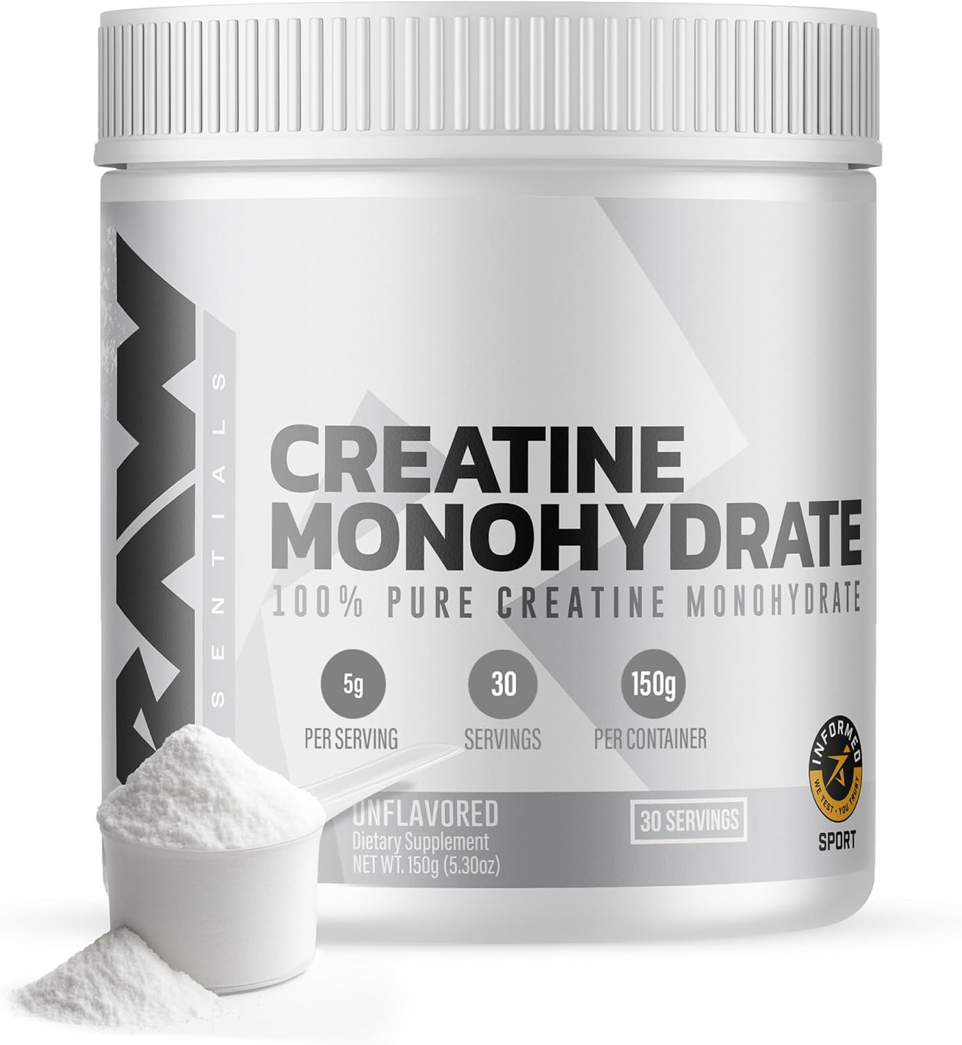 Nutrition Creatine Monohydrate Powder, Unflavored (30 Servings) – Micronized Cre