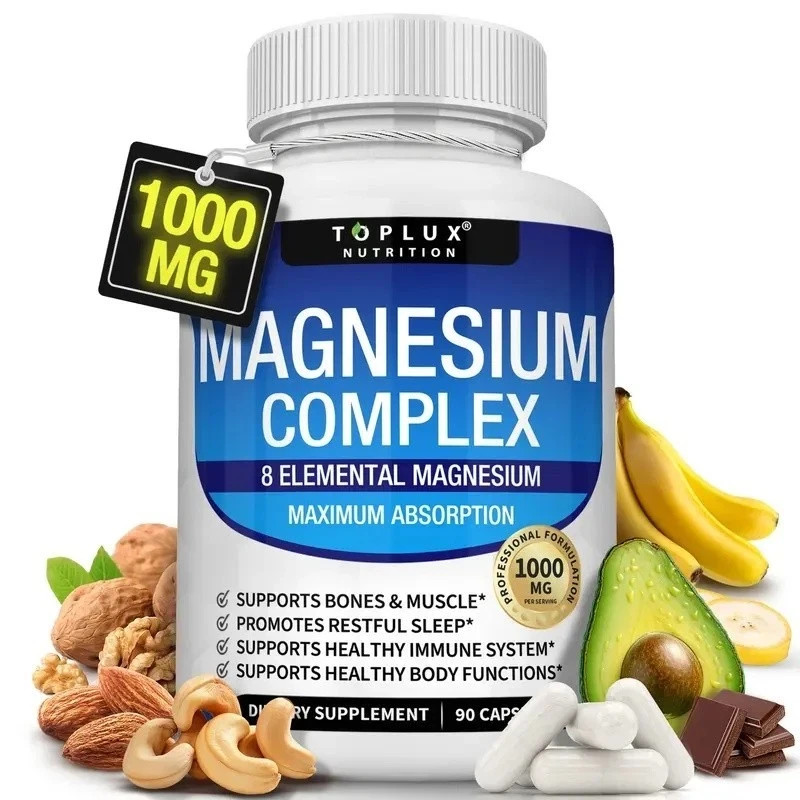 Magnesium 8 in 1 Complex 1000mg & Blood Sugar Blend Supplement Combo