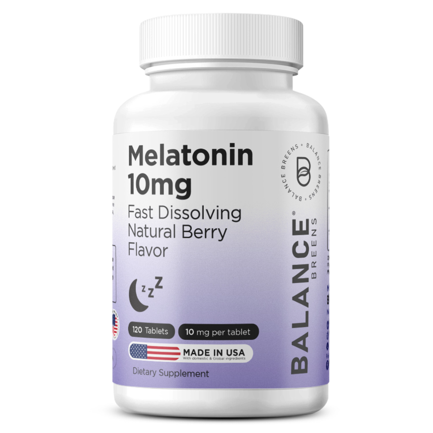 Melatonin 10mg, 100% Drug Free, Fast-Dissolve 120 Tablets