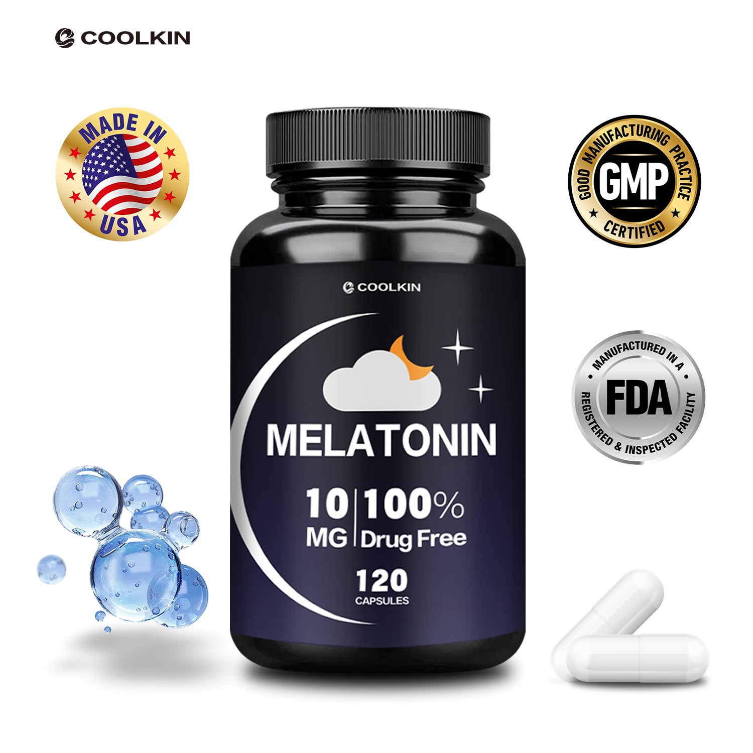 Melatonin 10mg – Sleep Aid, Fall Asleep Fast and Stay Asleep, Promote Relaxation