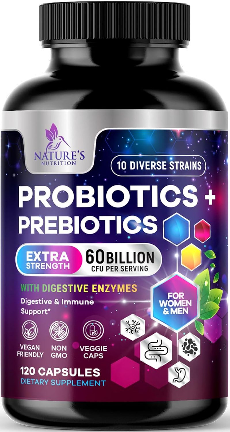 Probiotics for Women & Men 60 Billion CFU – 10 Strains with Lactobacillus, Diges