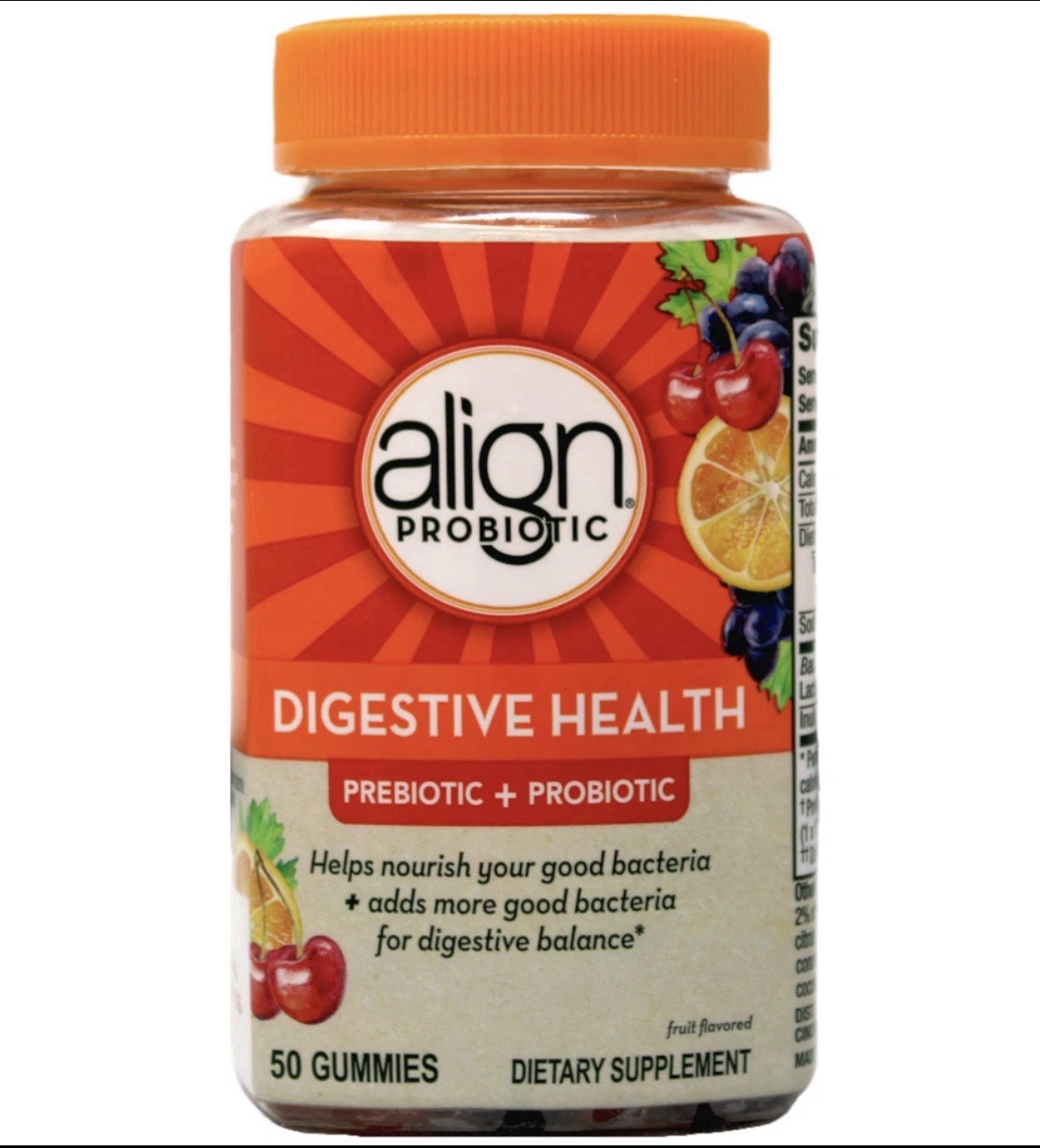 Align Digestive Health Prebiotic + Probiotic Supplement 50 Gummies Exp 7/2026