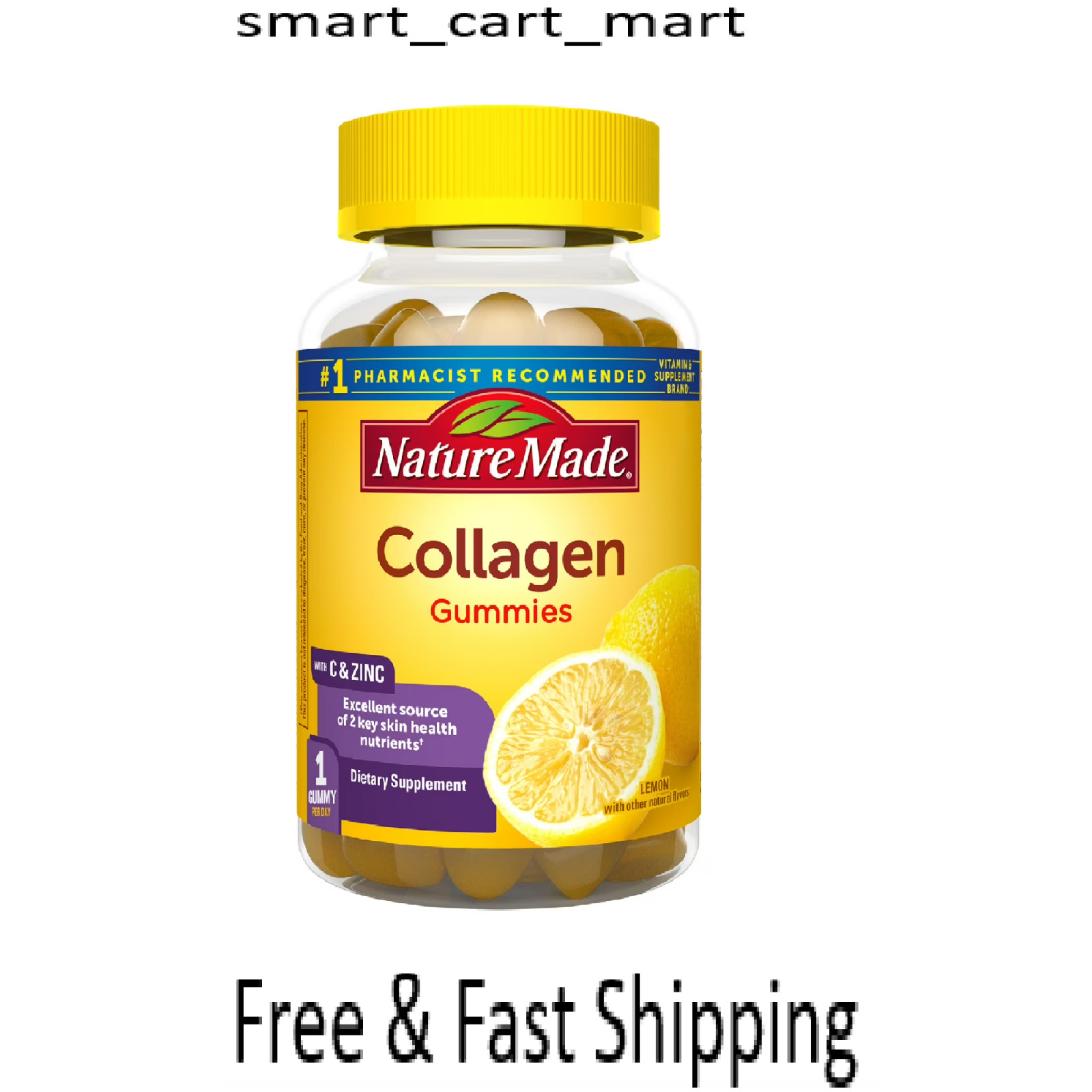 Nature Made Collagen Gummies with C & Zinc 60ct – 1 Pack