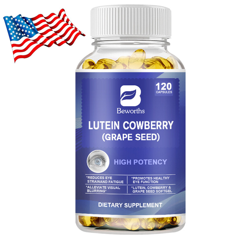 Zeaxanthin and Lutein 40 mg | 120 Softgels | Eye Health Vitamins with Grape Seed