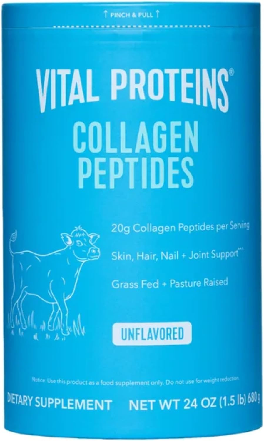 Natural Whole Nutrition Collagen Peptides – Pasture Raised, Grass Fed, Paleo Fri
