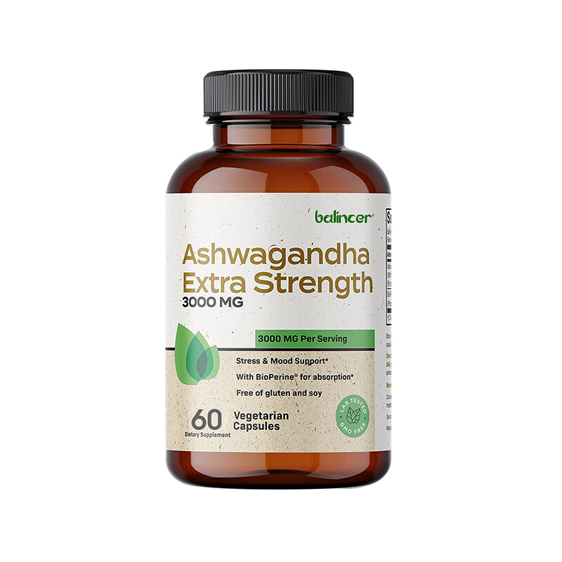Ashwagandh Capsules 3000 Mg – 30 To 120 Capsules – Powerful Stress Support