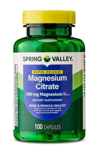 Spring Valley Magnesium Citrate Capsules, 100 mg, 100 Count