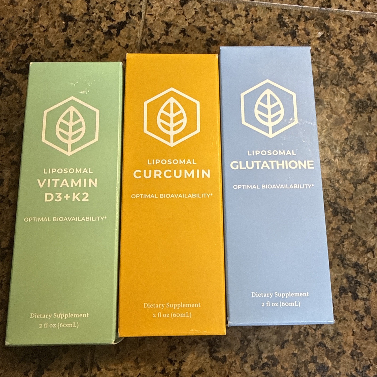 Terra Health Bundle with Curcumin, Glutathione, Vitamin D3+K2 Supplements