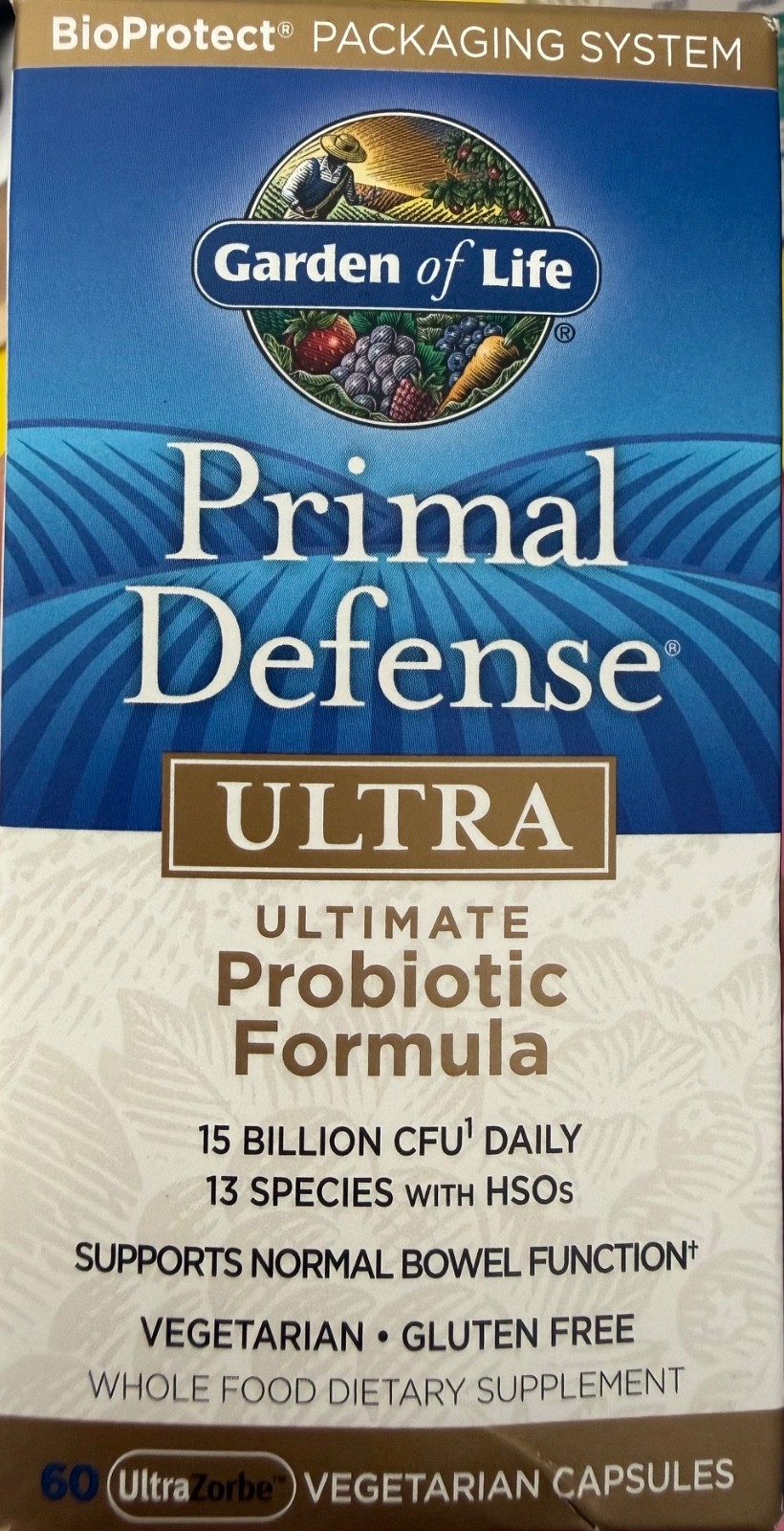 Garden of Life Primal Defense Ultra Probiotic 15B CFU 60 Capsules