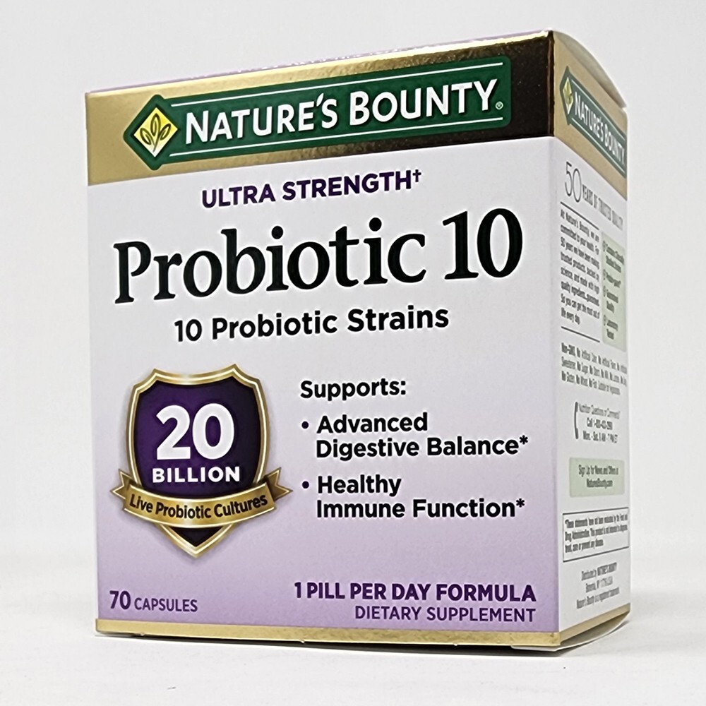 Nature’s Bounty Ultra Strength Probiotic 10, 70 Capsules Exp: 04/27