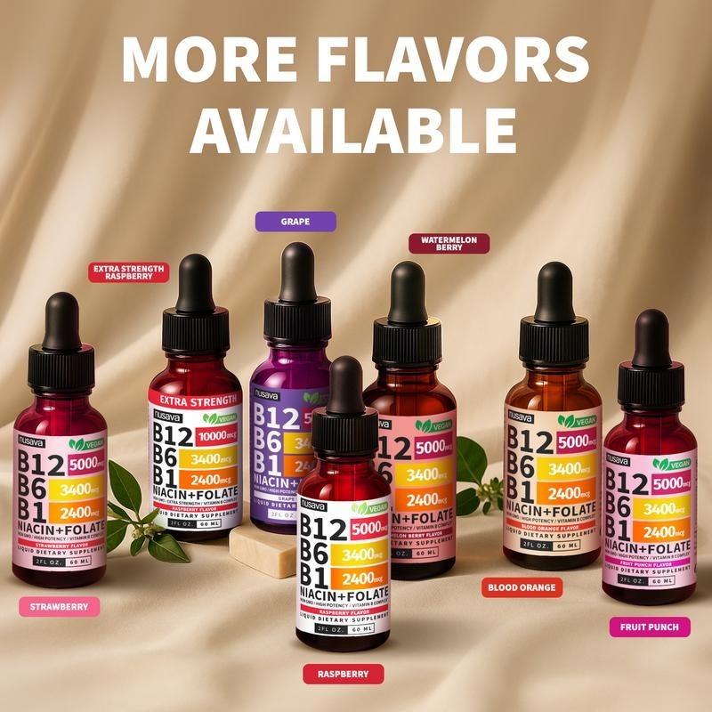 1-3Bottles Vitamin B12 and B6 Liquid Drops B12 Sublingual Vitamin B Complex – B1