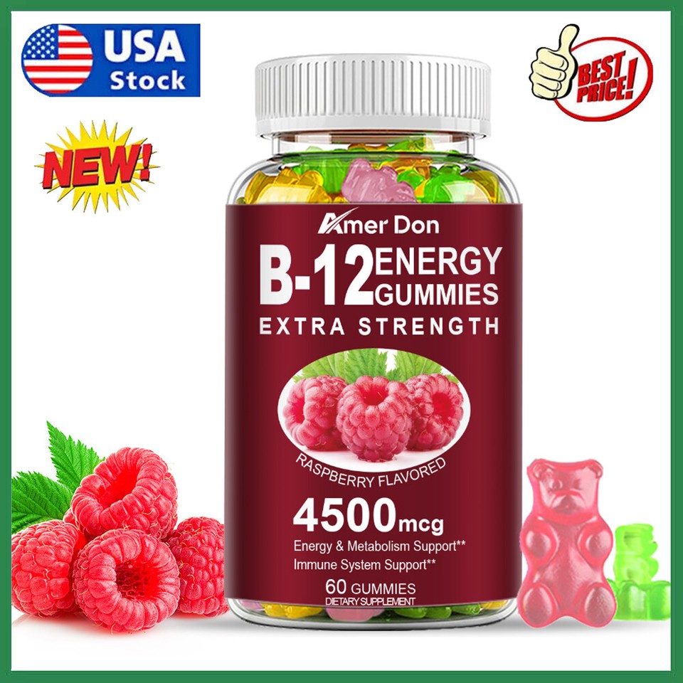 Energy B12 Gummies 4500mcg – Nervous System Health, Energy and Immune Booster