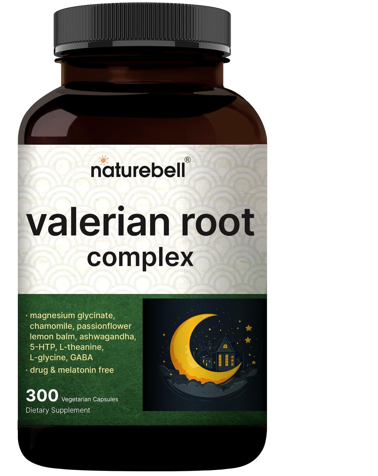 Valerian Root Capsules w/ Magnesium & Chamomile Relaxation & Sleep Support 300ct