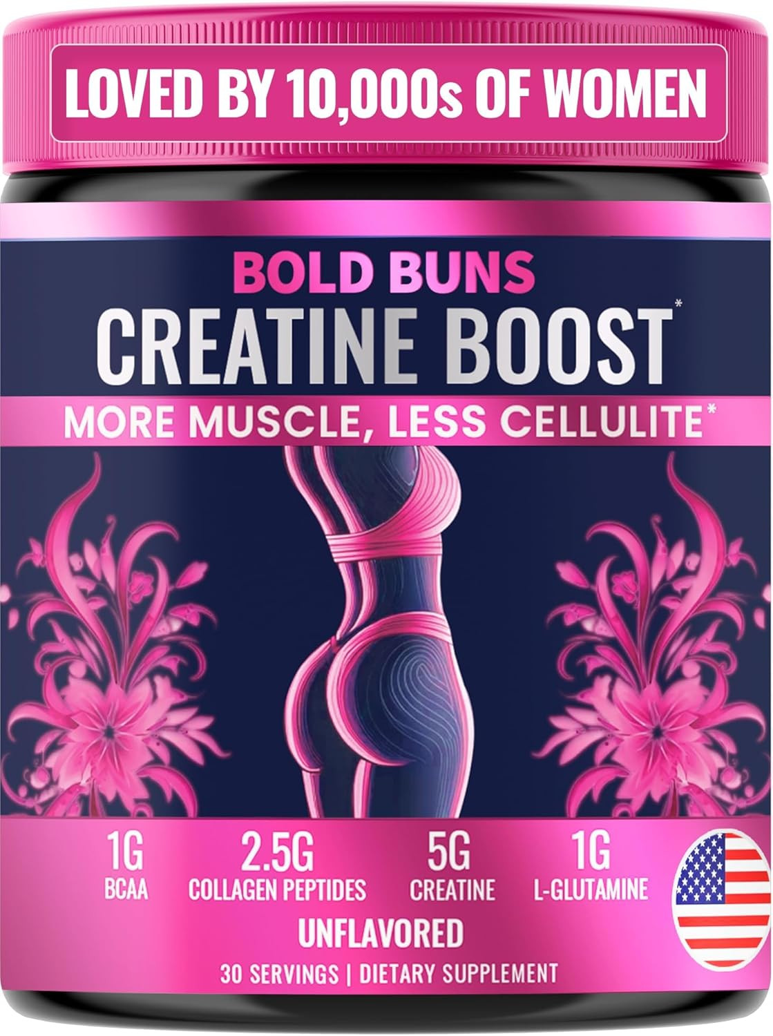 Creatine for Women – Booty Builder Supplement with Collagen & BCAA – Supports Mu