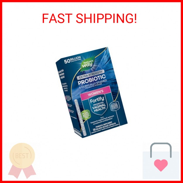 Nature’s Way Fortify Extra Strength Women’s Probiotic 50 Billion CFU, Potent Mul