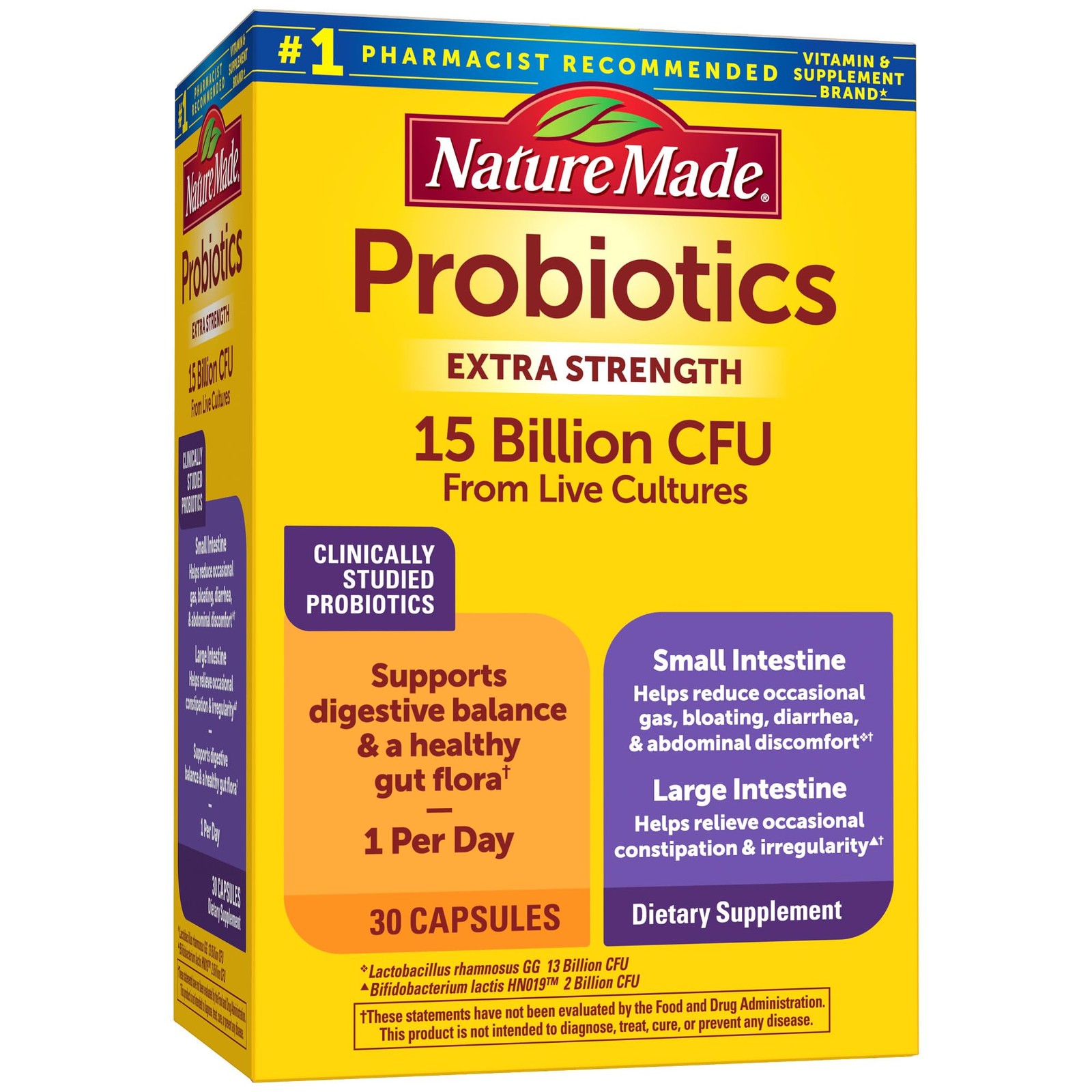 Nature Made Probiotics for Digestive Health Extra Strength 15 Billion CFU fro…