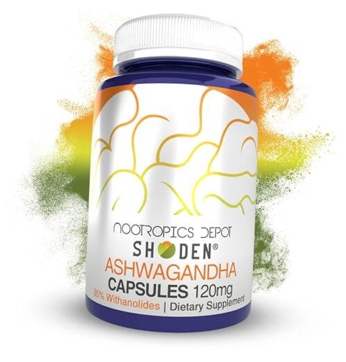 Shoden Ashwagandha Extract Capsules | 120mg | 30 Count | 30 Count (Pack of 1)