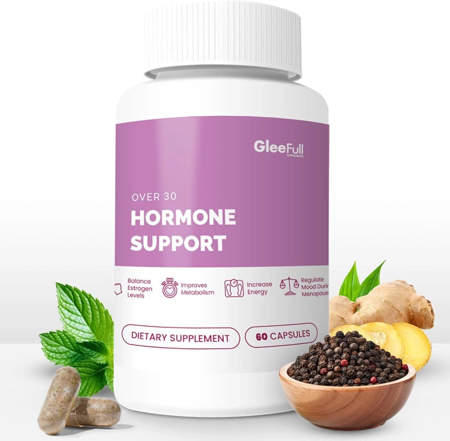 GleeFul Over 30 Hormone Support – Estrogen, Energy,  Menopause Support for Women