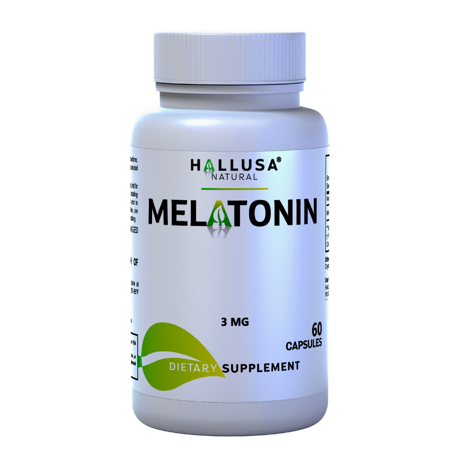 Melatonin 3mg – 60 Capsules – 2 month supply – Sleep Aid & Restful Nights