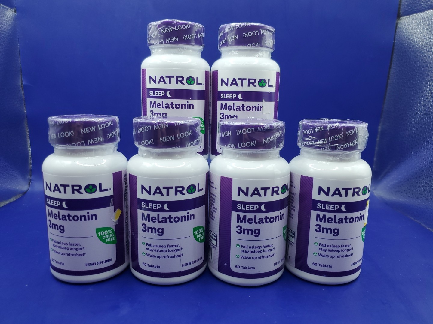 6 Pack Natrol Melatonin 3mg Sleep Support Fall Asleep Faster 60 Tablets 12/2026