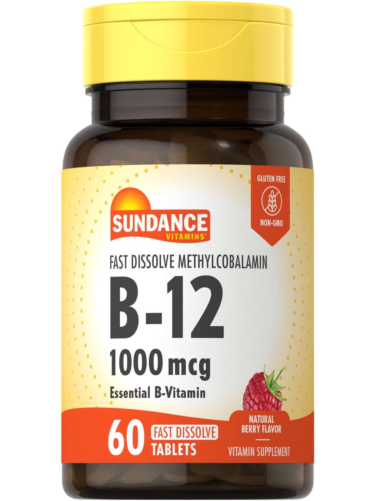 Sundance Vitamin B12 1000 mcg | Fast Dissolve 60 Count (Pack of 1), Purple