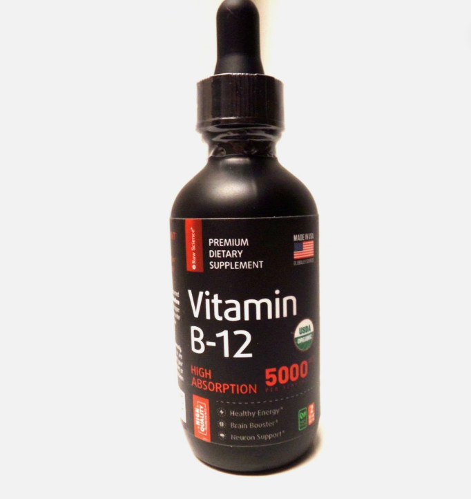 Raw Science Vitamin B12 Liquid Drops Sublingual 5000mcg, Mood & Energy Booster