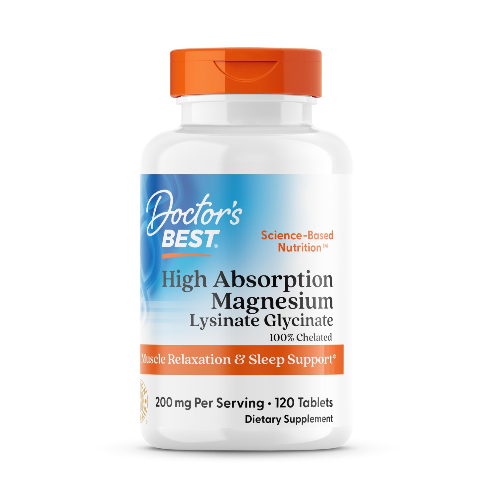 Doctor’s Best High Absorption Magnesium Glycinate Lysinate 120 Count EXP 11/27