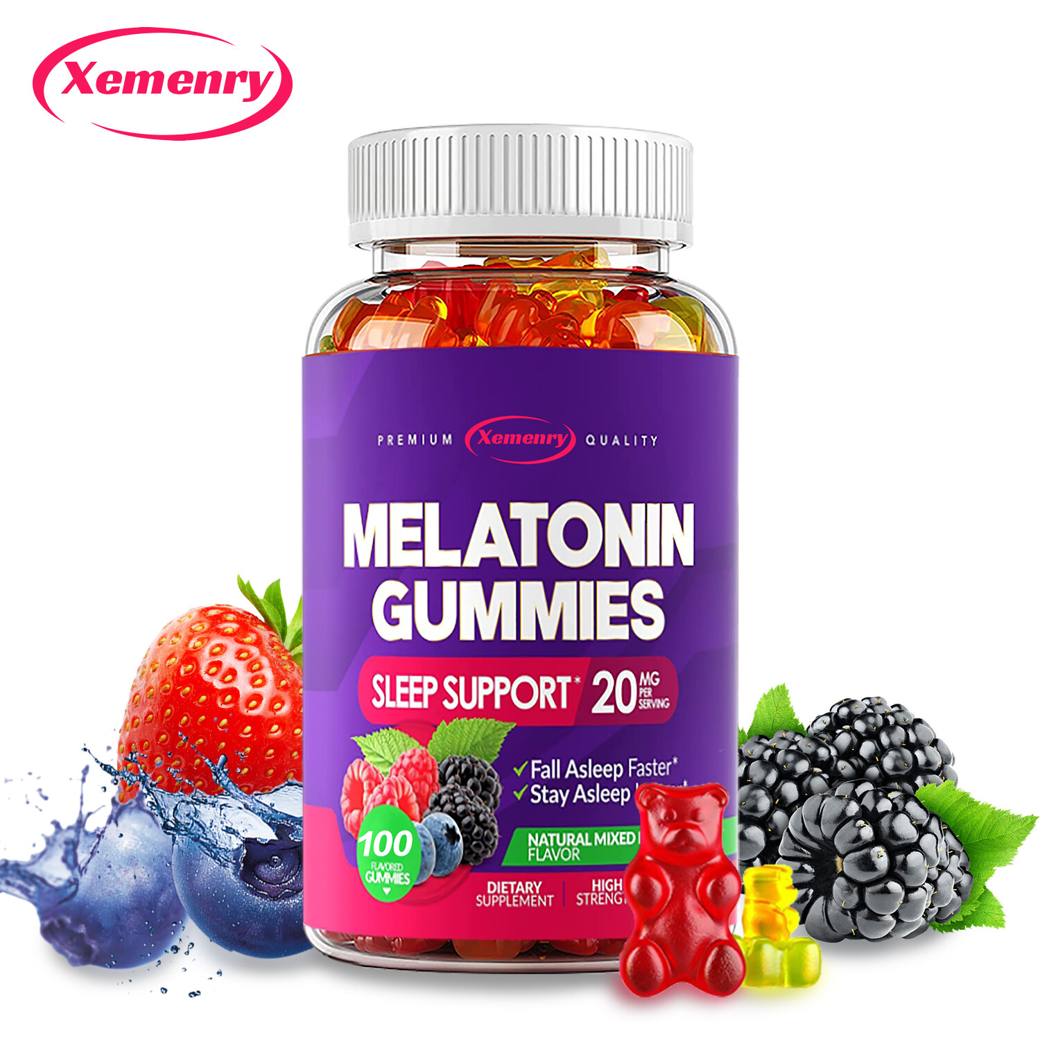 Melatonin 20mg – Sleep Support, Improve Sleep Quality, Relieve Stress & Anxiety