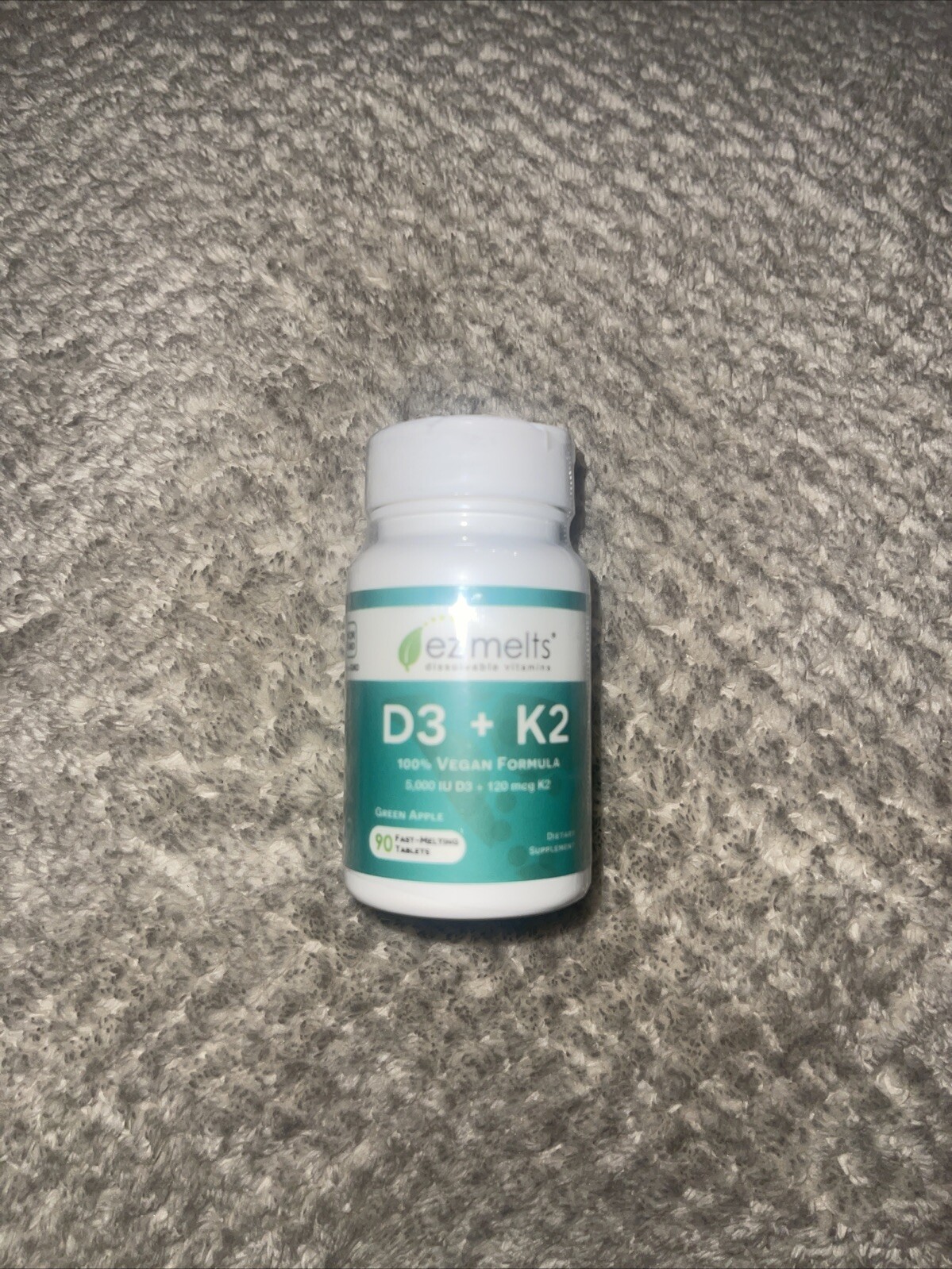 EZMelts Vitamin D3 +K2 Dissolving Tablets, 90 tablets