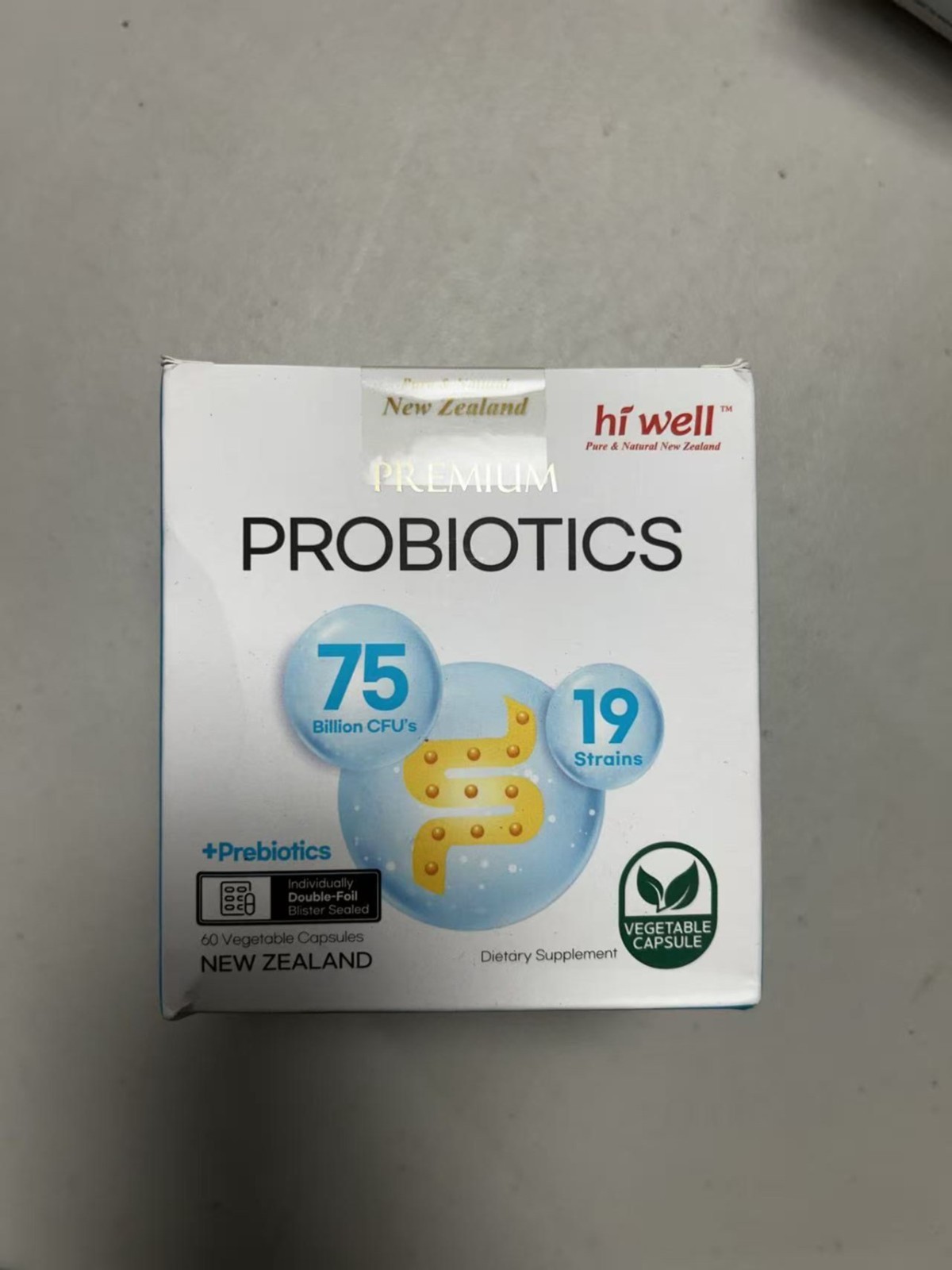 Hi Well Premium Probiotics  60 Vegetable Capsules-EXP: 07/11/26