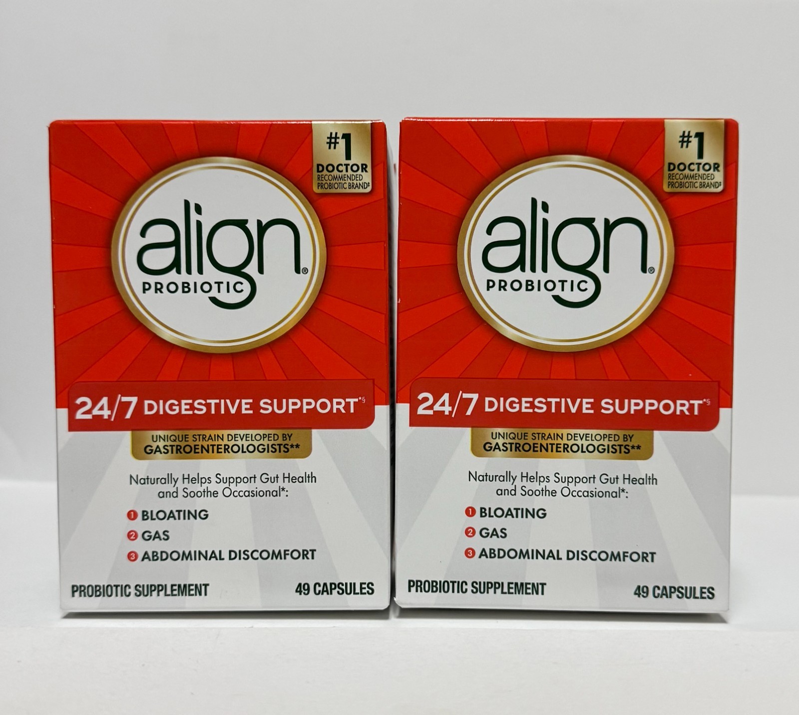 2x ALIGN PROBIOTIC Digestive Support 49×2 = 98 Capsules Exp 08/2027+
