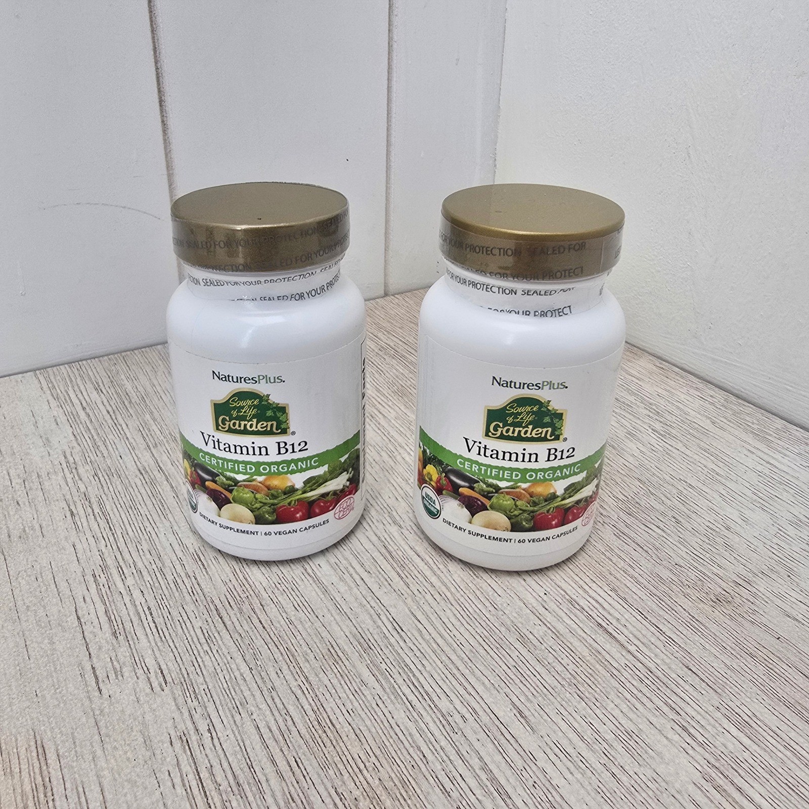 2pk NaturesPlus Source of Life Garden Vitamin B12 Certified Organic 60ct 30734