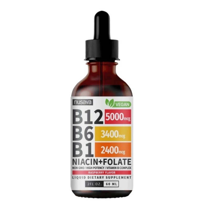 1-5 bottle Vitamin B12 and B6 Liquid Drops B12 Sublingual Vitamin B Complex