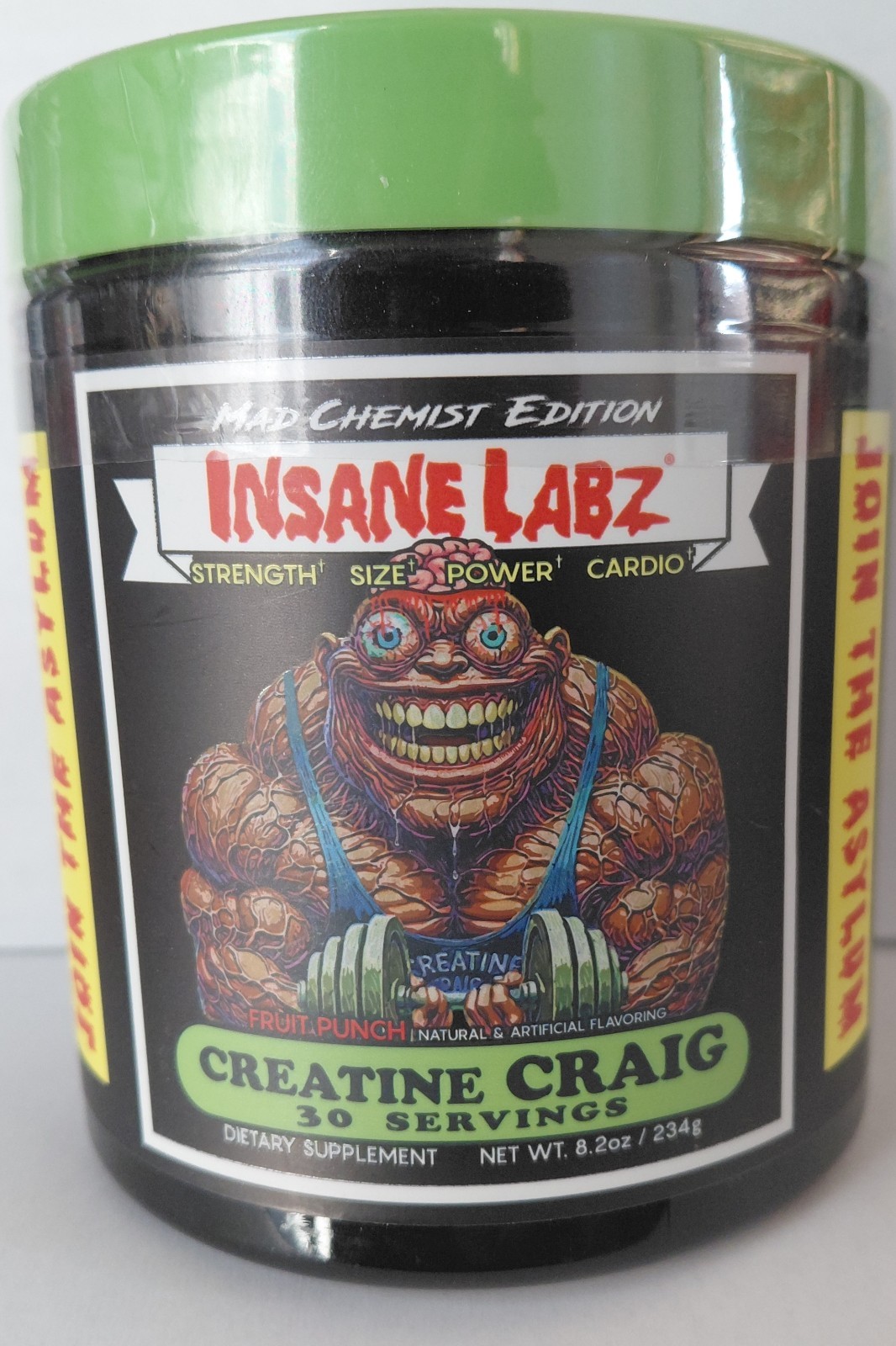 Insane Labz Creatine Craig Fruit Punch 30 Servings Exp 11/2026